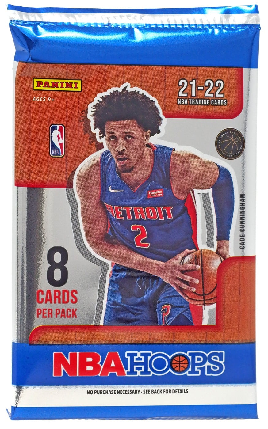 Panini 2021-22 Hoops Basketball Trading Cards, 8 Cards, Blaster