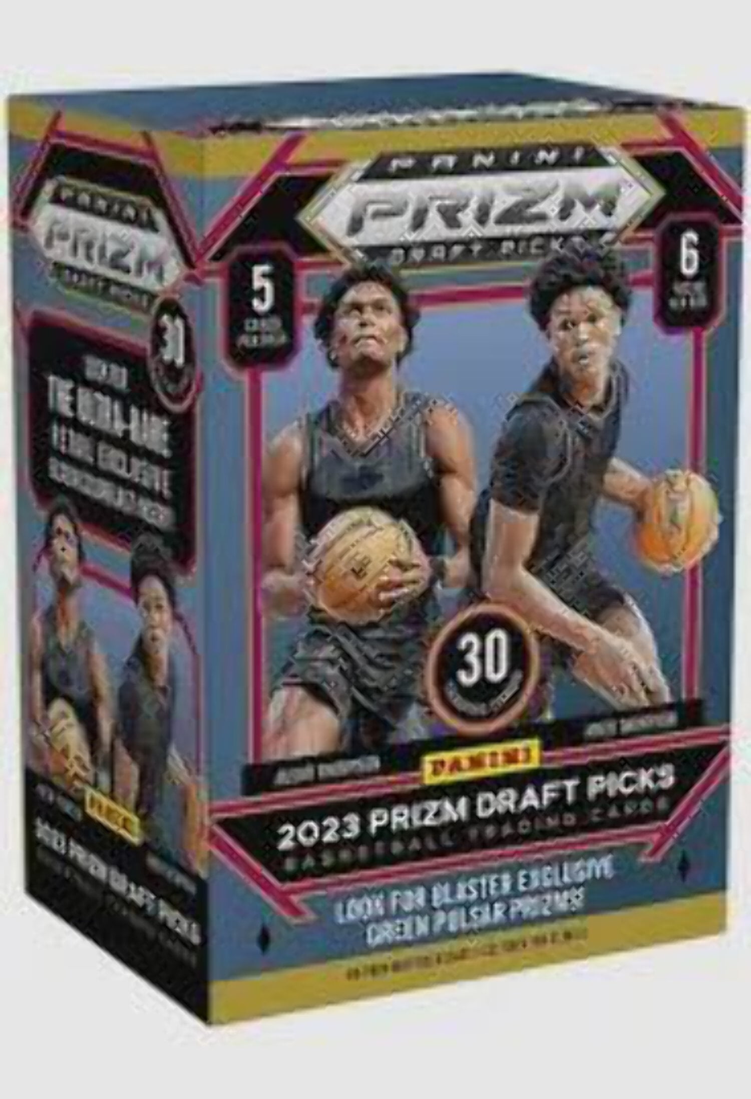 NBA Panini 2023 Prizm Draft Picks Basketball Trading Card BLASTER Box (6 Packs, Green Wave Prizms)