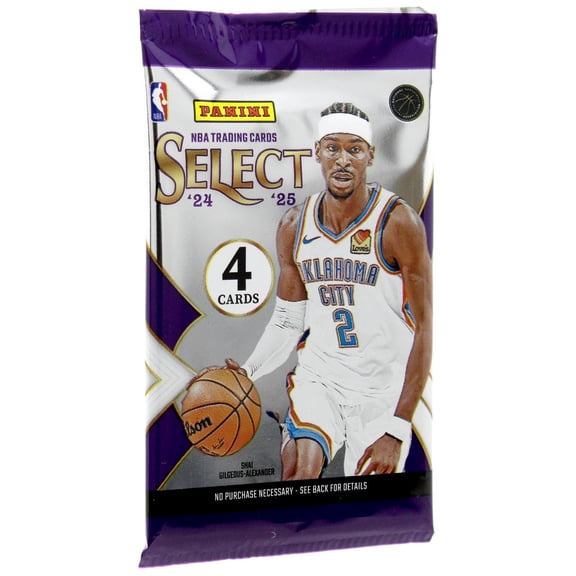 NBA Panini 2024-25 Select Basketball Trading Card MEGA Pack (4 Cards)