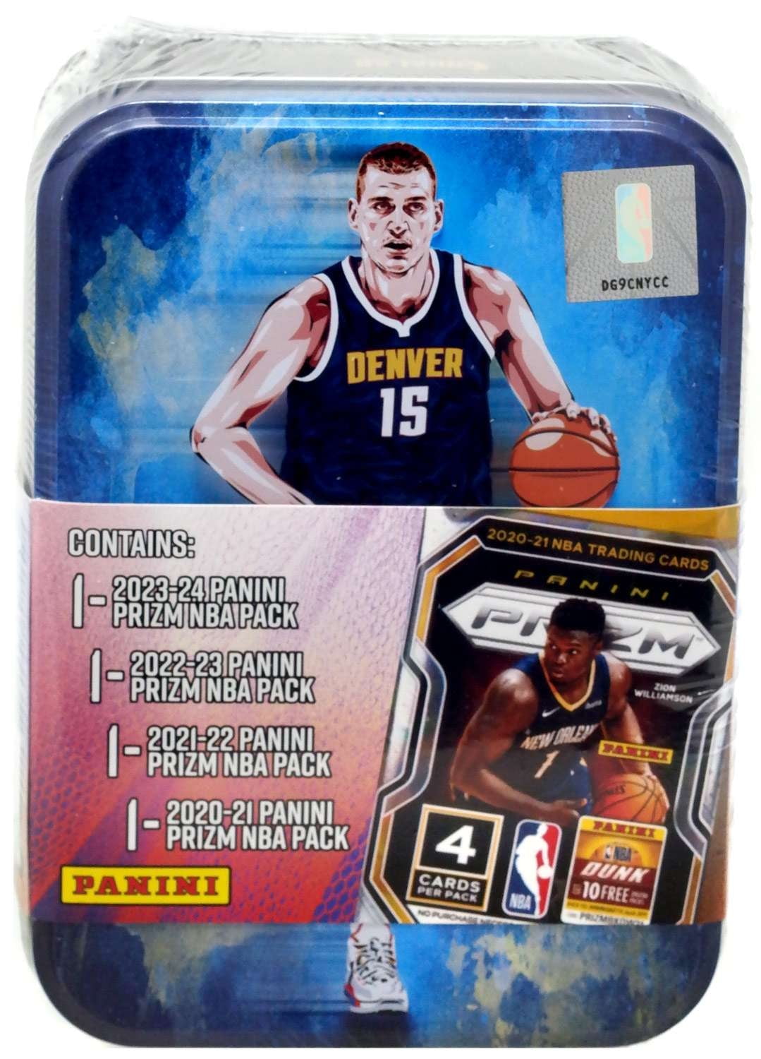 NBA Panini Nikol Jokic Trading Card COLLECTOR Tin (4 Packs