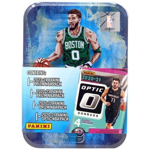 NBA Panini Prizm Jayson Tatum Trading Card COLLECTOR Tin