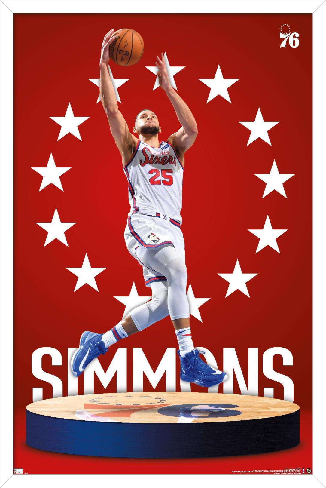 Trends International NBA Philadelphia 76ers - Logo 15 Wall Poster, 22.375  x 34, Premium Unframed Version