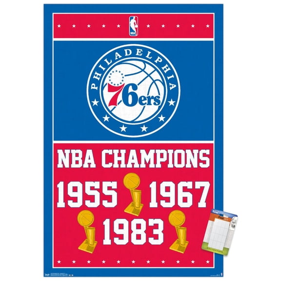 NBA Philadelphia 76ers - Champions 15 Wall Poster, 22.375" x 34"