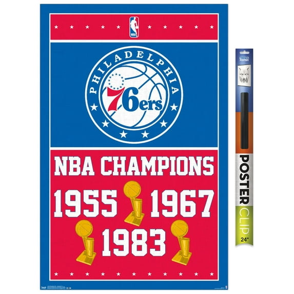 NBA Philadelphia 76ers - Champions 15 Wall Poster, 22.375" x 34"