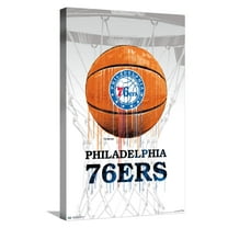 NBA Philadelphia 76ers - Drip Ball Canvas Wall Poster, 14.725" x 22.375"