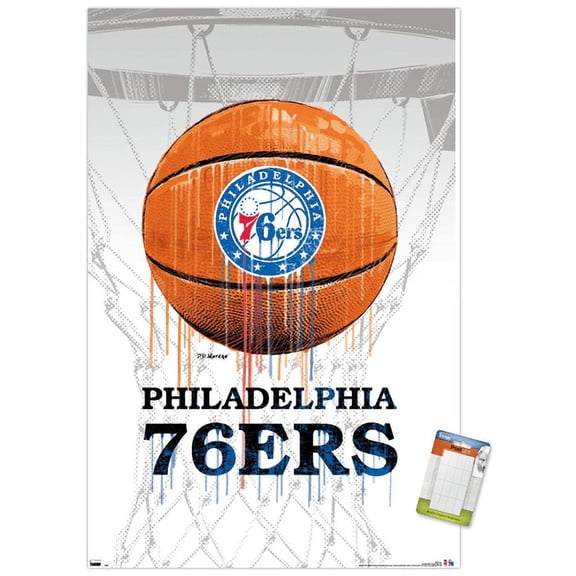 NBA Philadelphia 76ers - Drip Ball Wall Poster, 14.725" x 22.375"