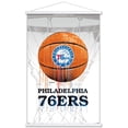 thumbnail image 1 of NBA Philadelphia 76ers - Drip Ball Wall Poster with Wooden Magnetic Frame, 22.375" x 34", 1 of 6