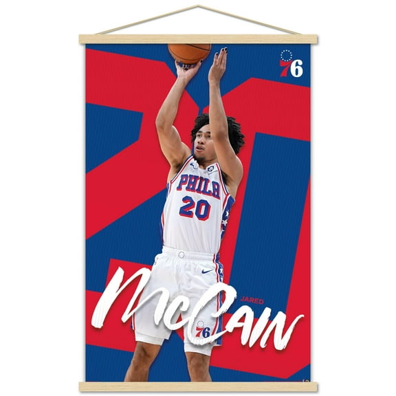 NBA Philadelphia 76ers - Jared McCain 25 Wall Poster with Magnetic Frame, 22.375" x 34"