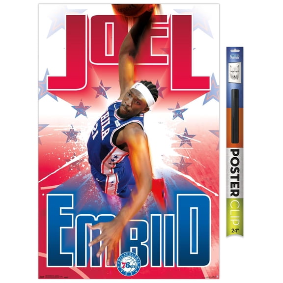 NBA Philadelphia 76ers - Joel EmbIId 17 Wall Poster, 22.375" x 34"