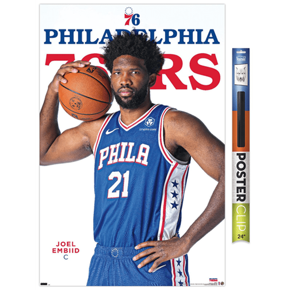 NBA Philadelphia 76ers - Joel Embiid Feature Series 23 Wall Poster, 22.375" x 34"