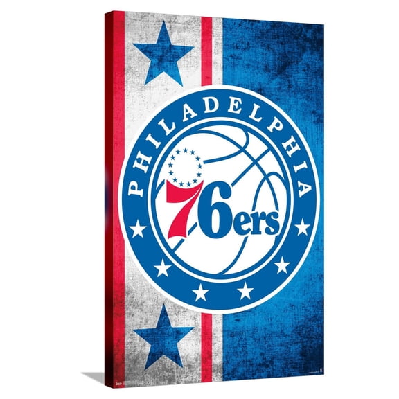 NBA Philadelphia 76ers - Logo 15 Canvas Wall Poster, 22.375" x 34"