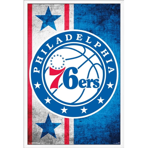 NBA Philadelphia 76ers - Logo 15 Wall Poster, 22.375" x 34", Framed