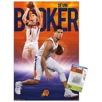 NBA Phoenix Suns - DeVin Booker 18 Wall Poster with Push Pins, 14.725" x 22.375"