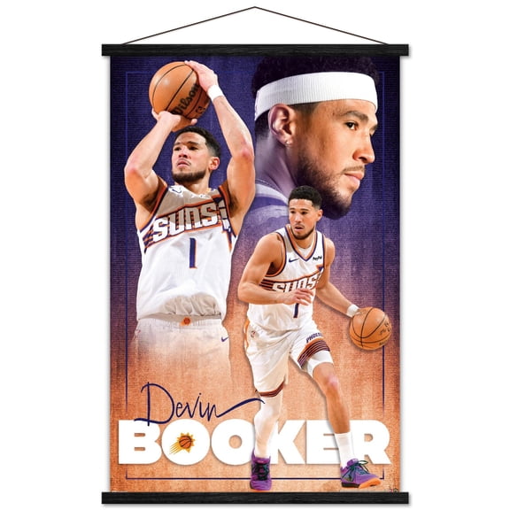 NBA Phoenix Suns - Devin Booker 25 Wall Poster with Magnetic Frame, 22.375" x 34"