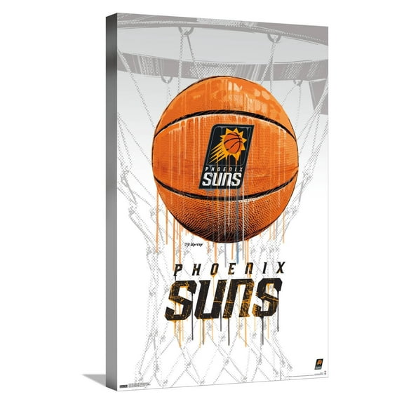 NBA Phoenix Suns - Drip Basketball 21 Canvas Wall Poster, 14.725" x 22.375"