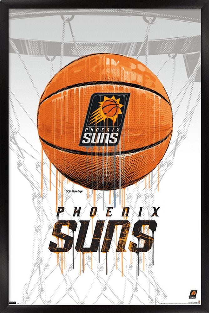 NBA Phoenix Suns - Drip Basketball 21 Wall Poster, 14.725" x 22.375", Framed