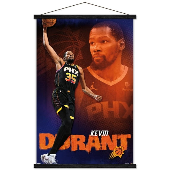 NBA Phoenix Suns - Kevin Durant 24 Wall Poster with Magnetic Frame, 22.375" x 34"
