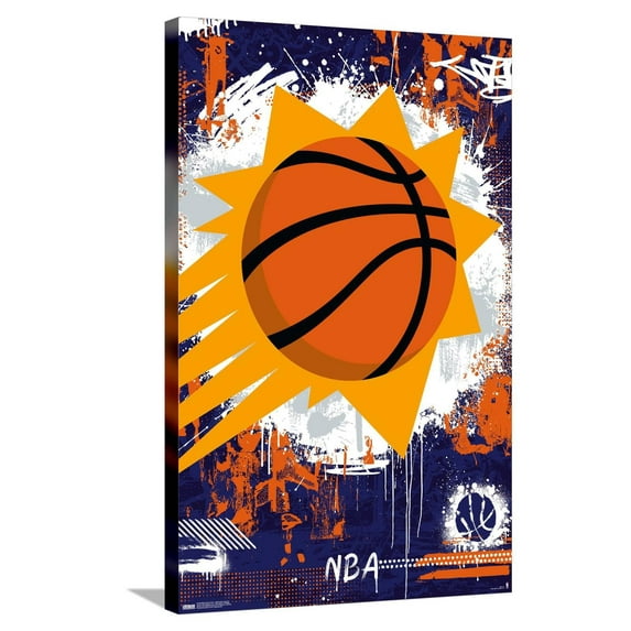 NBA Phoenix Suns - Maximalist Logo 23 Canvas Wall Poster, 22.375" x 34"