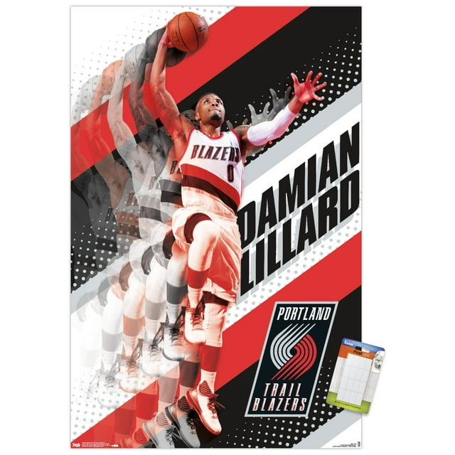 NBA Portland Trail Blazers - Damian Lillard 17 Wall Poster, 14.725" x 22.375"