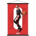 thumbnail image 1 of NBA Portland Trail Blazers - Damian Lillard 18 Wall Poster with Magnetic Frame, 22.38 x 34, 1 of 5