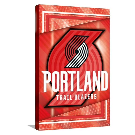 NBA Portland Trail Blazers - Logo 17 Canvas Wall Poster, 14.725" x 22.375"