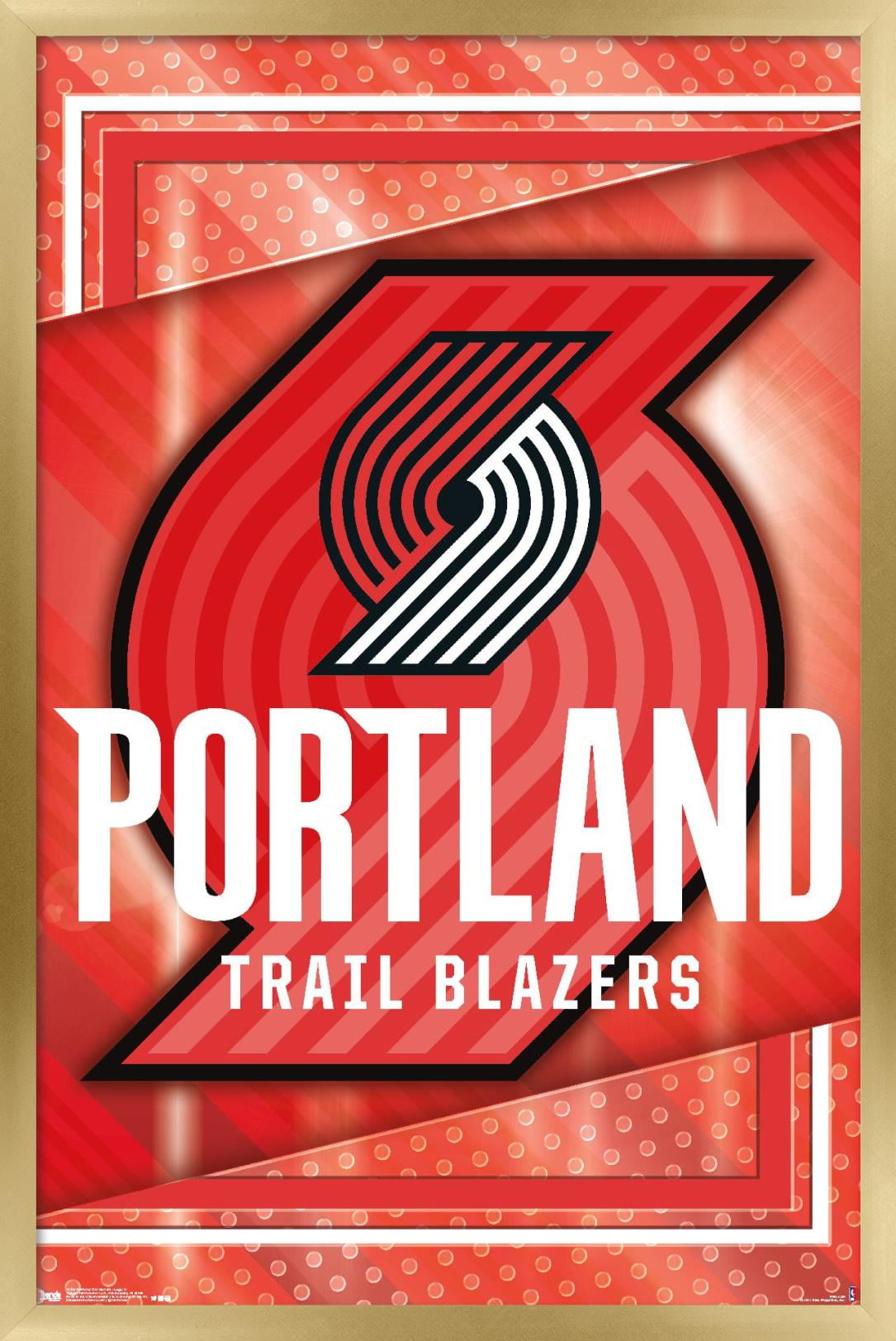 NBA Portland Trail Blazers - Logo 17 Wall Poster, 22.375 x 34, Framed 