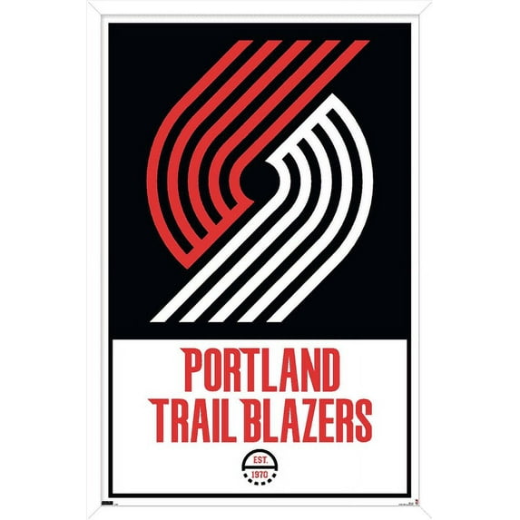 NBA Portland Trail Blazers - Logo 21 Wall Poster, 22.375" x 34", Framed