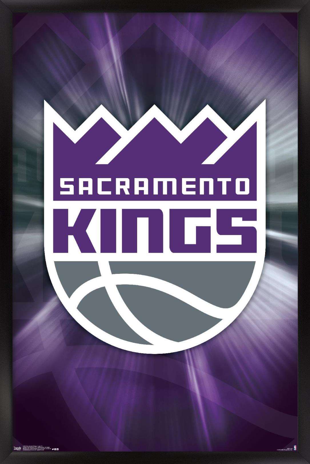 NBA Sacramento Kings - Logo 16 Wall Poster, 14.725" x 22.375", Framed