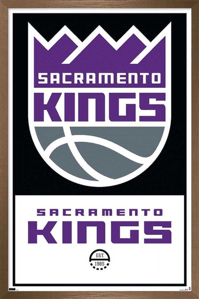 NBA Sacramento Kings - Logo 21 Wall Poster, 14.725" x 22.375", Framed