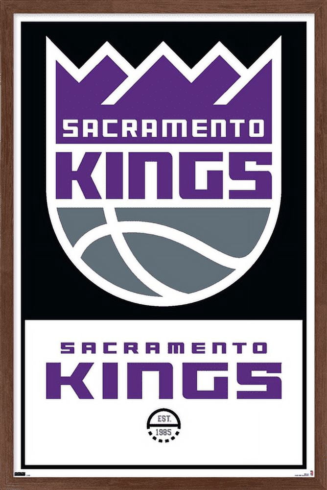 NBA Sacramento Kings - Logo 21 Wall Poster, 22.375" x 34", Framed