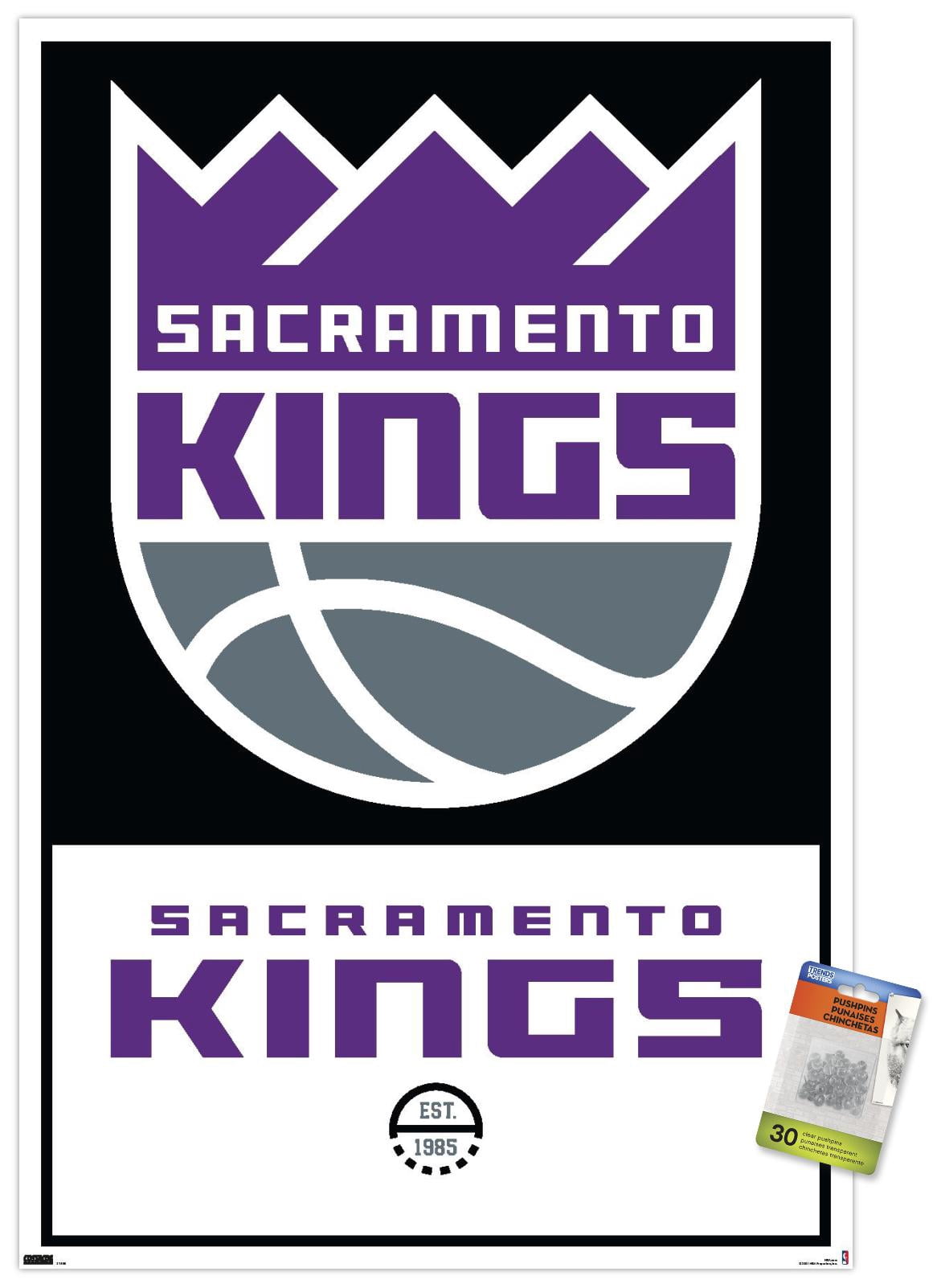 NBA Sacramento Kings - Logo 21 Wall Poster with Pushpins, 22.375" x 34"