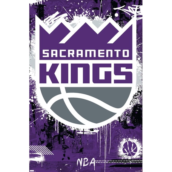 NBA Sacramento Kings - Maximalist Logo 23 Wall Poster, 14.725" x 22.375"