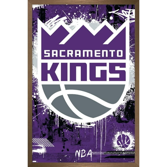 NBA Sacramento Kings - Maximalist Logo 23 Wall Poster, 22.375" x 34" Framed