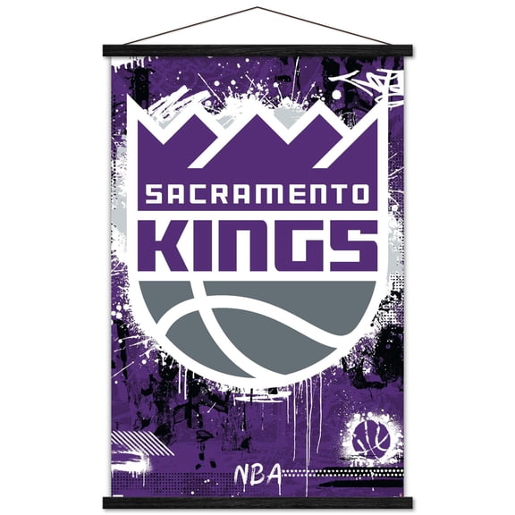 NBA Sacramento Kings - Maximalist Logo 23 Wall Poster with Magnetic Frame, 22.375" x 34"