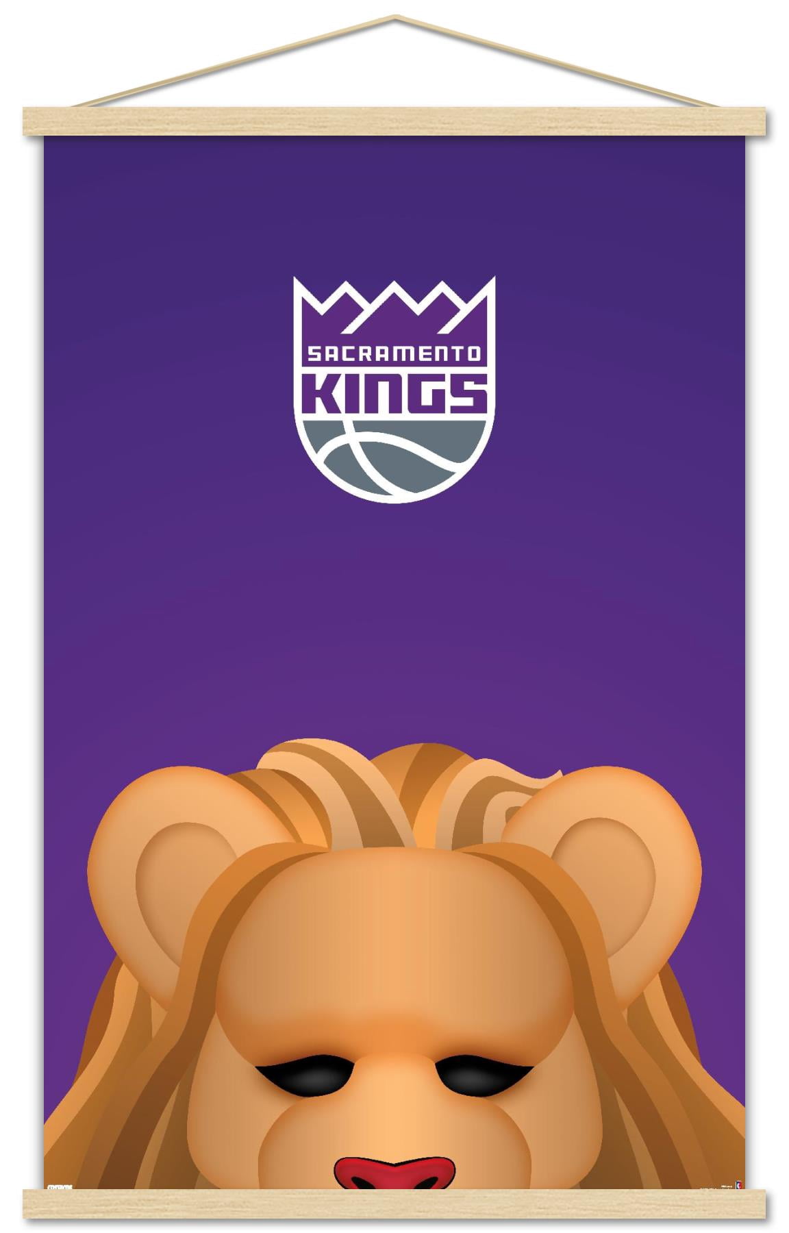 NBA Sacramento Kings - S. Preston Mascot Slamson 23 Wall Poster with Magnetic Frame, 22.375" x 34"