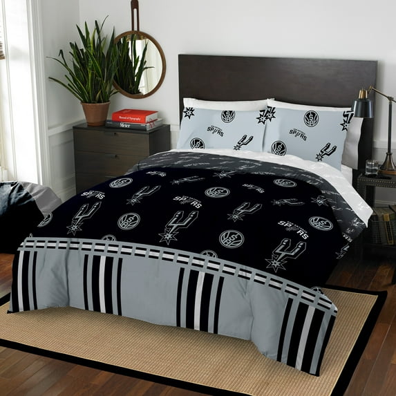 NBA San Antonio Spurs Bed in Bag Set, Full Size, Team Colors, 100% Polyester, 5 Piece Set