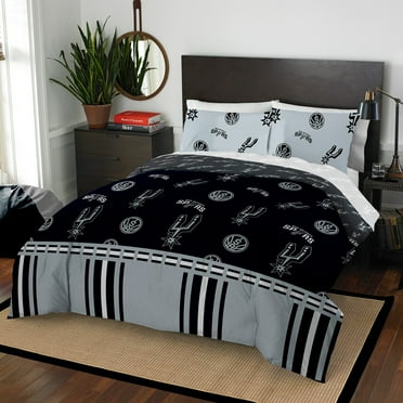 NBA San Antonio Spurs Bed in Bag Set, Queen Size, Team Colors, 100% Polyester, 5 Piece Set