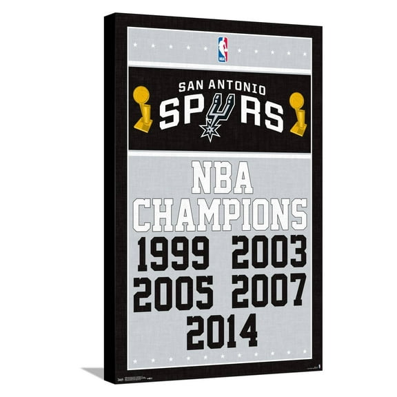 NBA San Antonio Spurs - Champions 17 Canvas Wall Poster, 14.725" x 22.375"