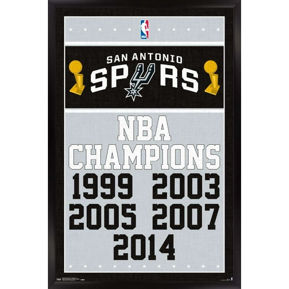 NBA San Antonio Spurs - Champions 17 Wall Poster, 14.725" x 22.375", Framed