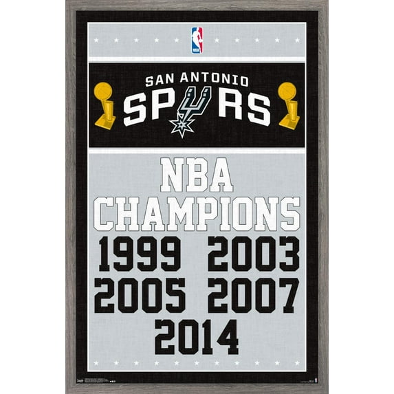 NBA San Antonio Spurs - Champions 17 Wall Poster, 22.375" x 34", Framed