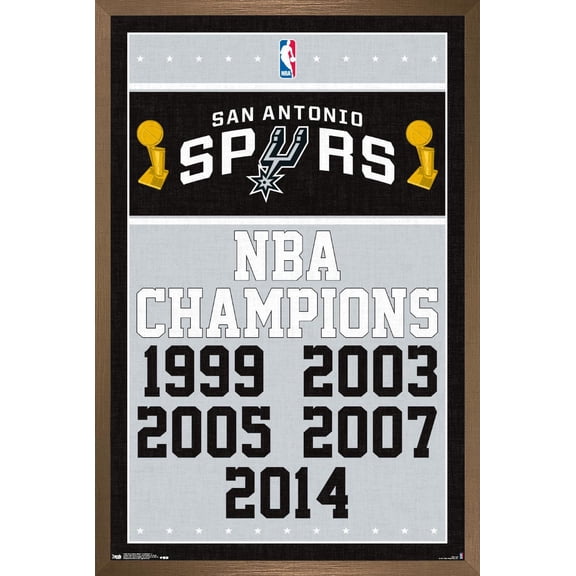 NBA San Antonio Spurs - Champions 17 Wall Poster, 22.375" x 34", Framed
