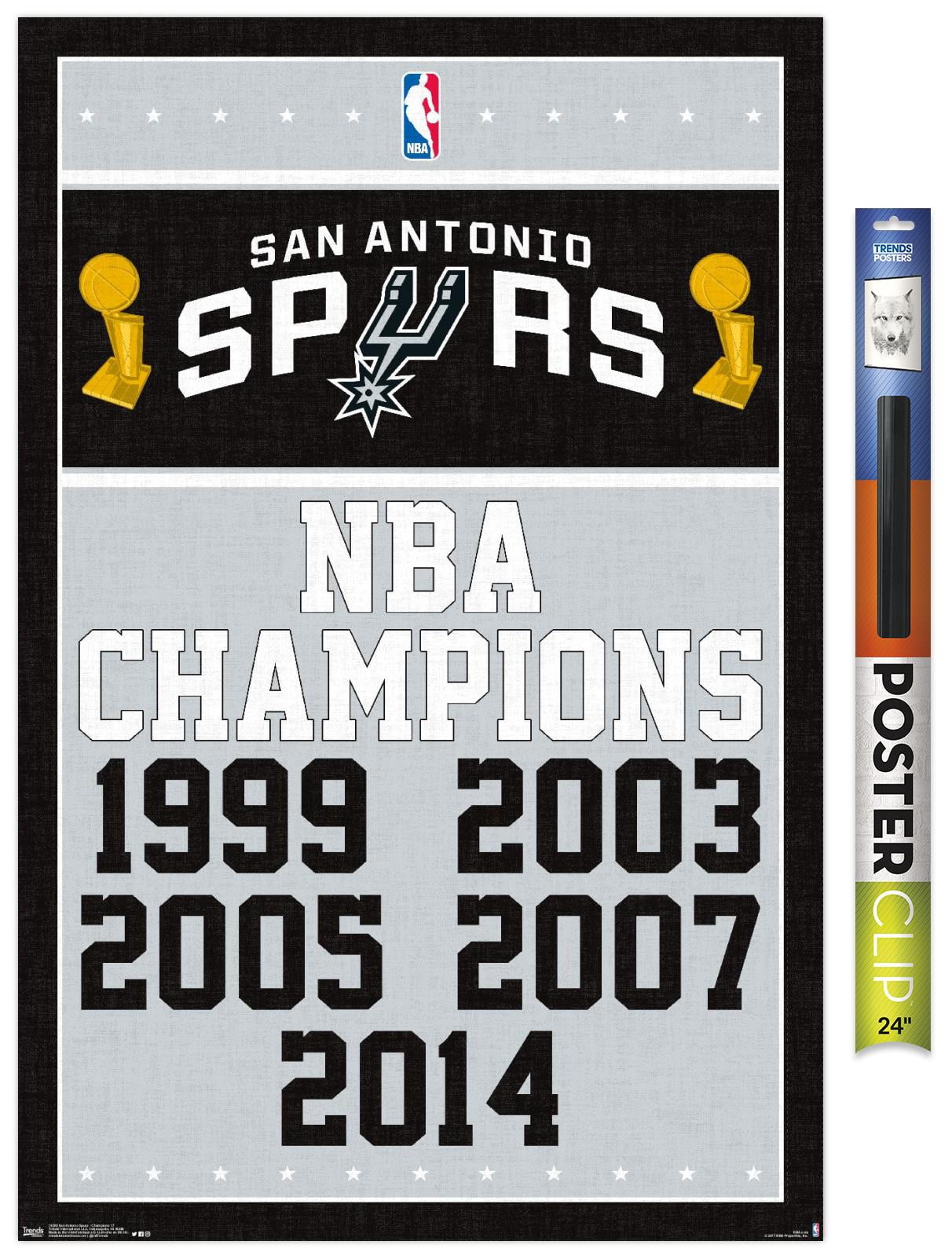 NBA San Antonio Spurs - Champions 17 Wall Poster, 22.375" x 34"