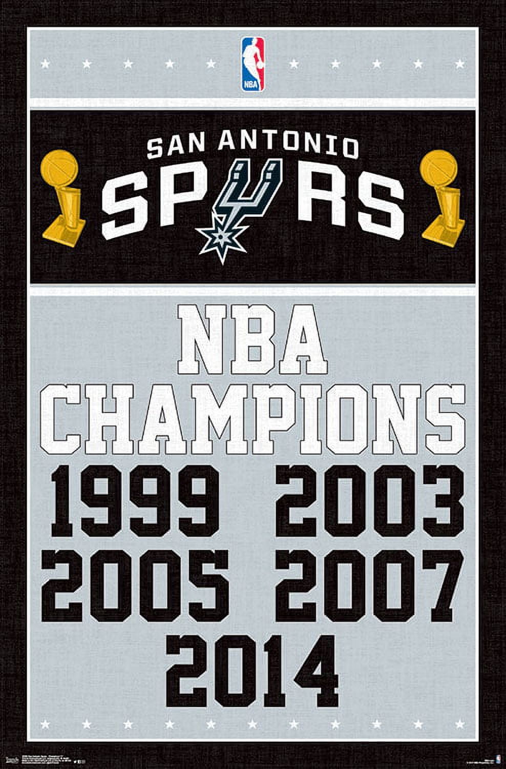 NBA San Antonio Spurs - Champions 17 Wall Poster, 22.375" x 34"
