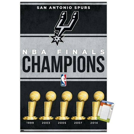 NBA San Antonio Spurs - Champions 23 Wall Poster, 14.725" x 22.375"