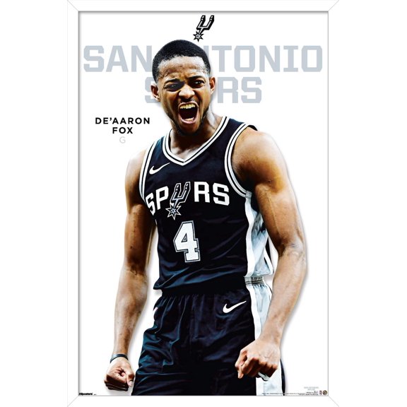NBA San Antonio Spurs - De'Aaron Fox Feature Series 25 Wall Poster, 22.375" x 34" Framed