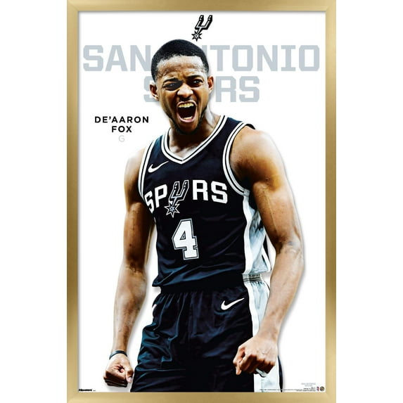 NBA San Antonio Spurs - De'Aaron Fox Feature Series 25 Wall Poster, 22.375" x 34" Framed