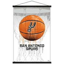 NBA San Antonio Spurs - Drip Basketball 21 Wall Poster with Wooden Magnetic Frame, 22.375" x 34"