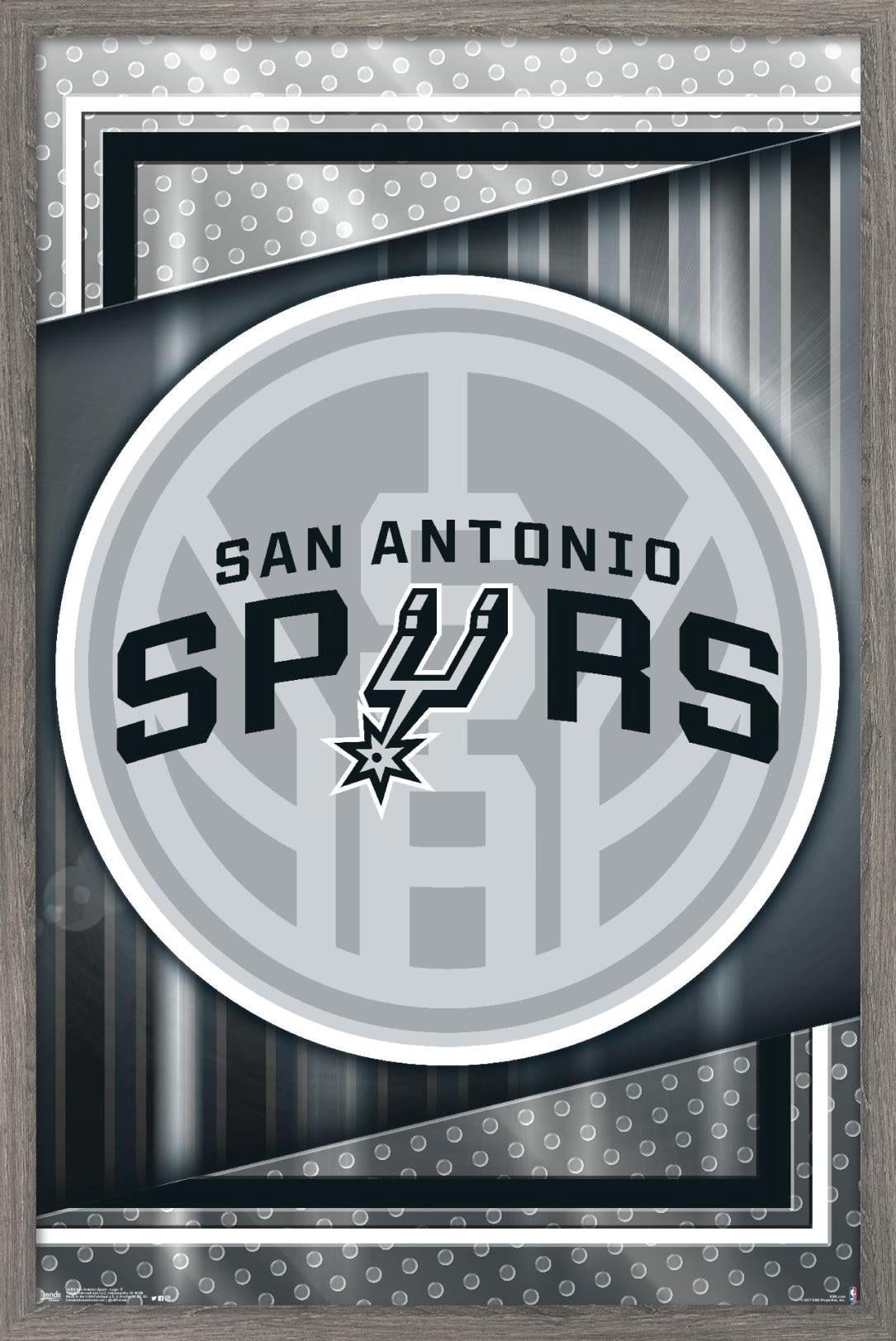 NBA San Antonio Spurs - Logo 17 Wall Poster, 14.725" x 22.375", Framed
