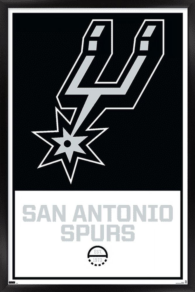 NBA San Antonio Spurs - Logo 21 Wall Poster, 14.725" x 22.375", Framed