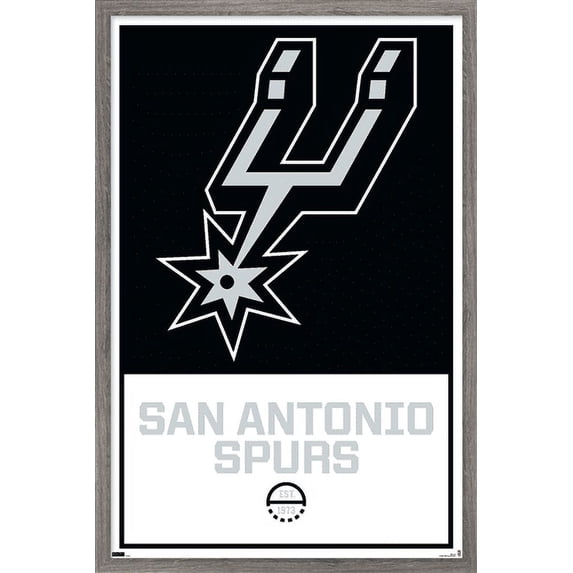 NBA San Antonio Spurs - Logo 21 Wall Poster, 22.375" x 34", Framed
